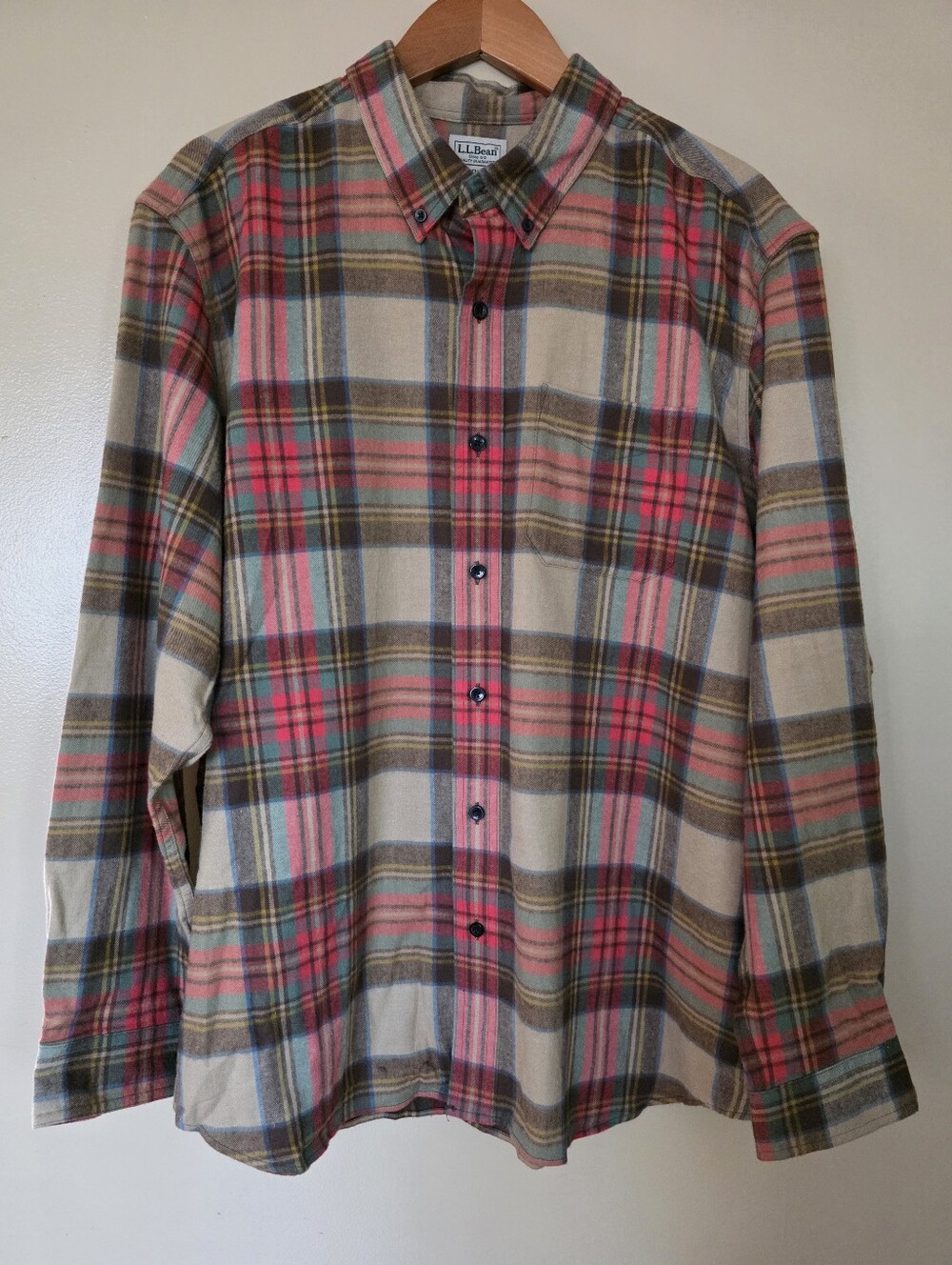 LL Bean Scotch Plaid Flannel Shirt XL Soft Cozy Heritage Americana Classic Prep